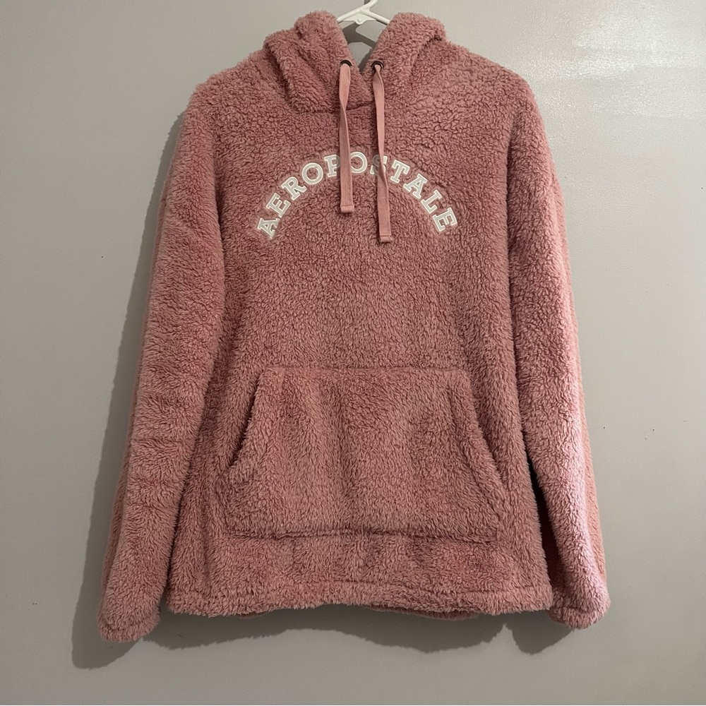 Aeropostale Pink Fleece Hoodie XXL Pullover Flaw